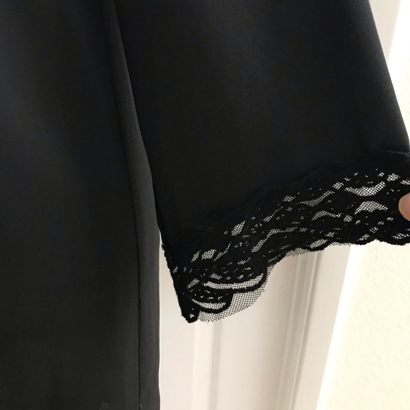 Astr Lace Panel Trim Shift Chiffon Dress Sz Sm - Picture 5 of 6